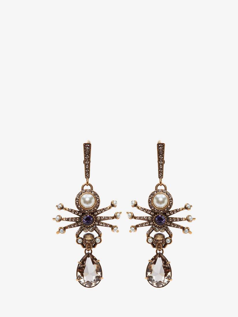 Pendientes Alexander McQueen Spider Mujer - Dorados - Mexico 068-NZOWIM